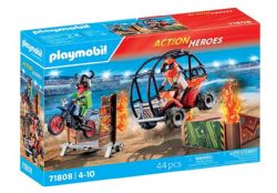 PLAYMOBIL ACTION HEROES - DUO DE CASCADEURS AVEC QUAD, MOTO ET TREMPLINS #71808 (0325)